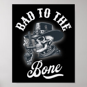 Poster Mau Para O Cabelo Ósseo Rebelde Edgy Halloween