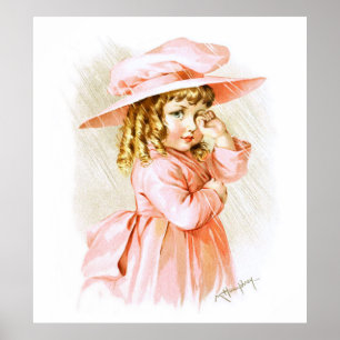 Póster Maud Humphrey: Menina do primavera na chuva