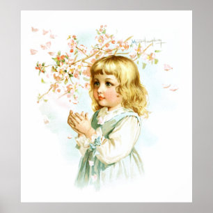 Póster Maud Humphrey: Menina do primavera sob a árvore d