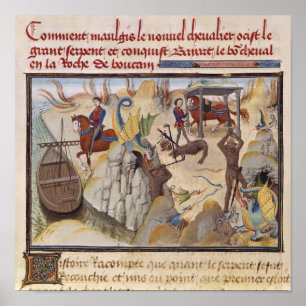 Poster Maugis Fighting the Serpent