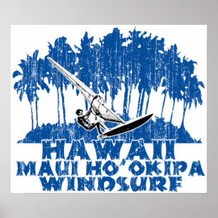 Poster Maui Ho'okipa que windsurfing