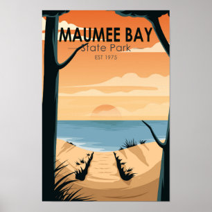 Poster Maumee Bay State Park Ohio Vintage