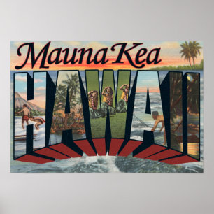 Poster Mauna Kea, Havaí - Cenas com Letras Grandes