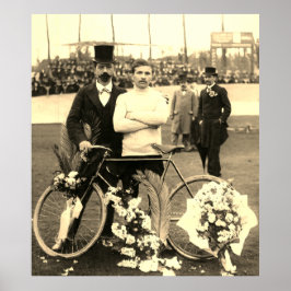 Poster Maurice Garin Winner Paris-Roubaix 1898 Color Redu