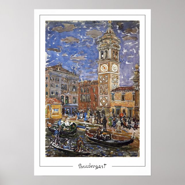 Poster Maurice Prendergast Cartaz de Arte Zedign #38 (Frente)