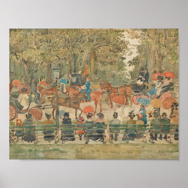 Poster Maurice Prendergast - Central Park, 1901 (Frente)
