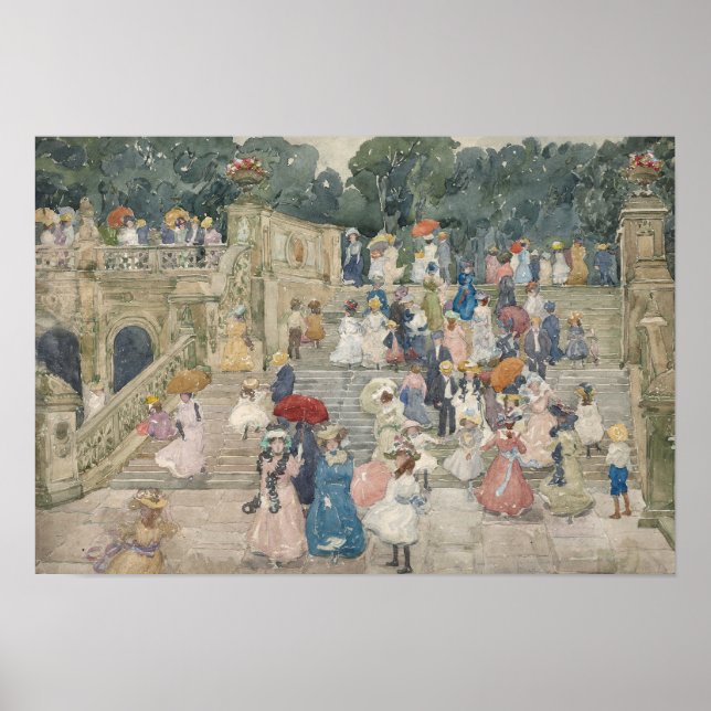 Poster Maurice Prendergast - The Terrace Bridge, Central (Frente)