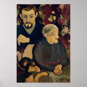 Poster Maurice Utrillo, sua avó e seu cachorro