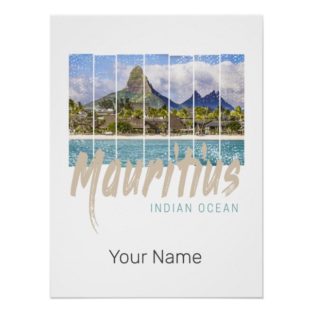 Póster Maurícia Le Morne Brabant Mountain Souvenir (Frente)