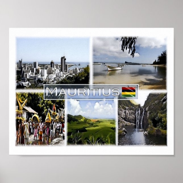 Poster Maurícia - Mosaico - (Frente)