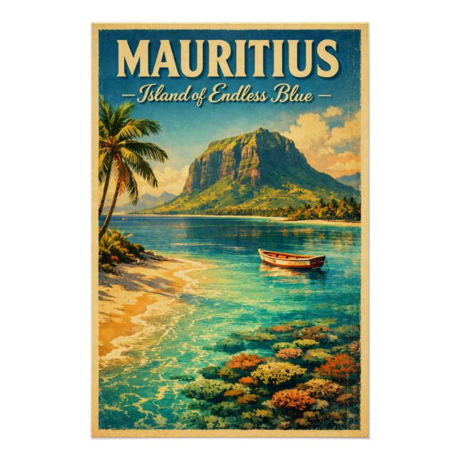 Póster MAURÍCIAS – Ilha de Azul Sem Fim (Frente)