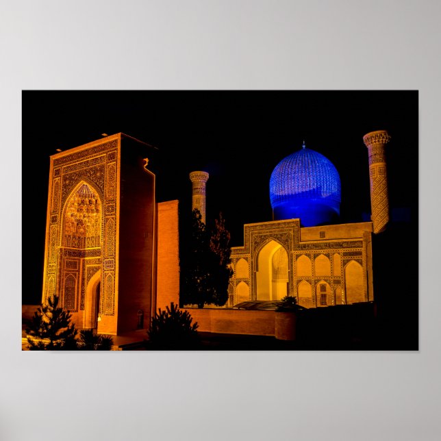 Poster Mausoléu de Amir Timur - Samarkand, Usbequistão (Frente)
