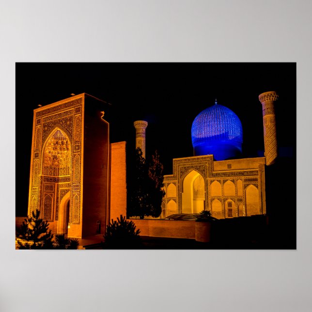 Poster Mausoléu de Amir Timur - Samarkand, Usbequistão (Frente)