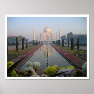 Poster Mausoléu de Taj Mahal no nascer do sol