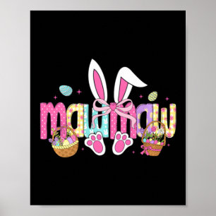 Poster Mawmaw Laço de Orelhas de Coelho Páscoa