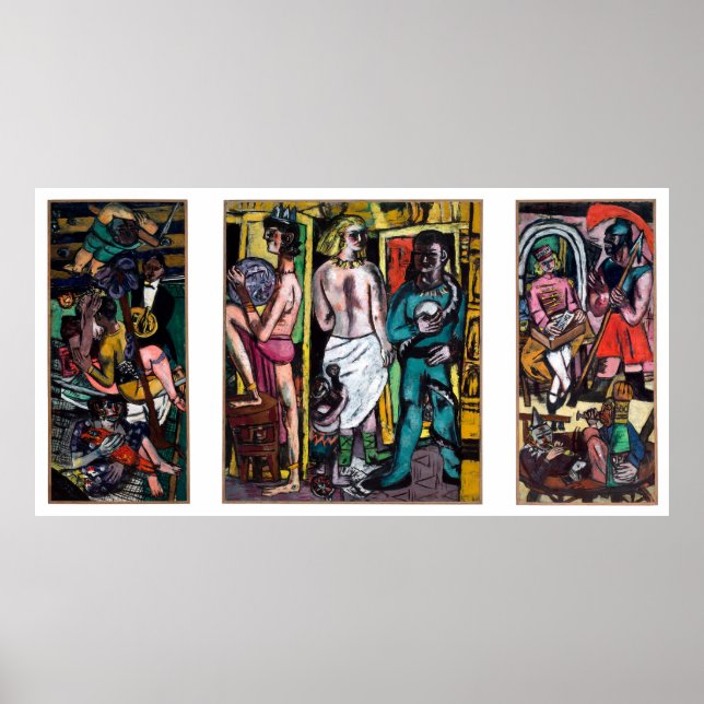 Poster Max Beckmann - Die Akrobaten (Frente)