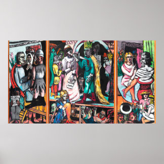 Poster Max Beckmann - Die Schauspieler