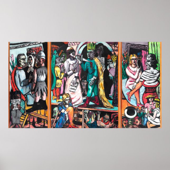 Poster Max Beckmann - Die Schauspieler (Frente)