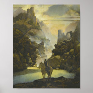 Poster Maxfield Parrish Aucassin Procura A Nicolette