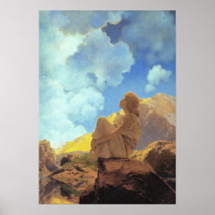 Poster Maxfield Parrish Manhã 1922 Nuvem Azul Arte Fina