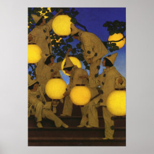 Poster Maxfield Parrish Os Portadores de Lanternas 1908 V