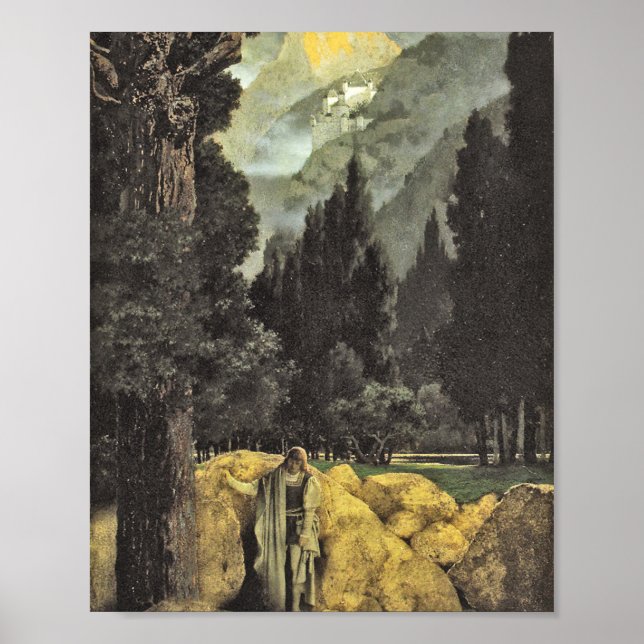 Poster Maxfield Parrish - Sonho de Poeta (1901) (Frente)