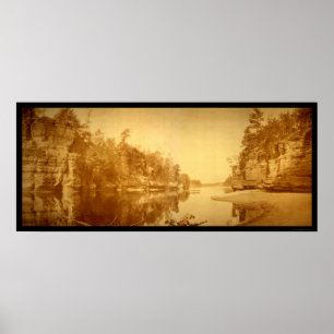 Póster Maxilas da foto 1894 dos Dells de Wisconsin