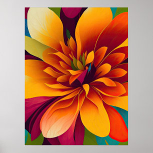 Poster Maximalist Floral Boho Art