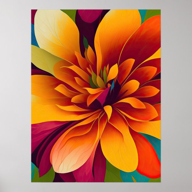 Poster Maximalist Floral Boho Art (Frente)