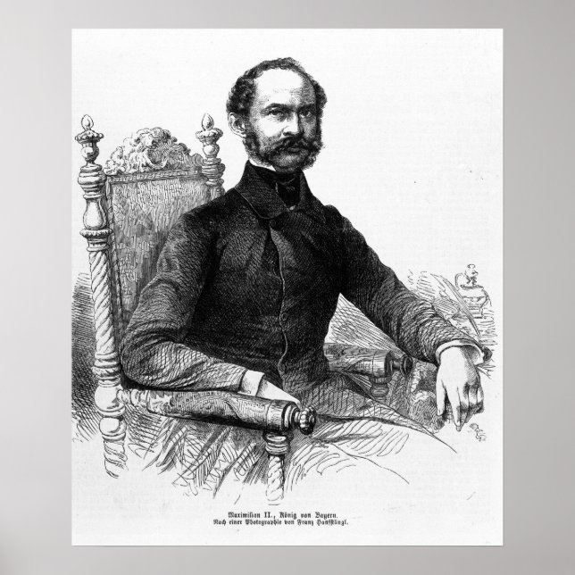 Póster Maximilian II , Rei da Baviera (Frente)