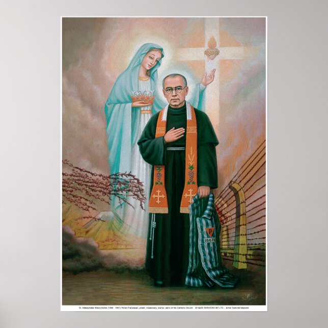 Poster Maximilian Maria Kolbe, mártir da caridade (Frente)
