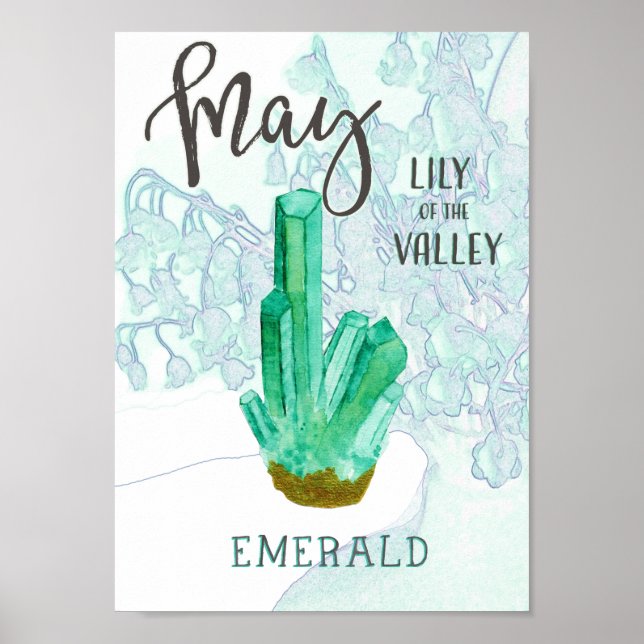 Poster May Birthday Emerald e Lily do Vale (Frente)