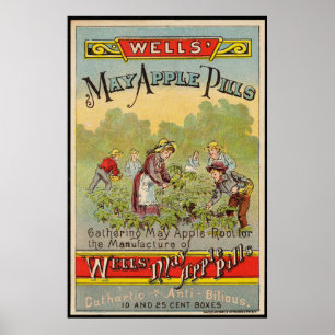 Poster May Pills Vintage