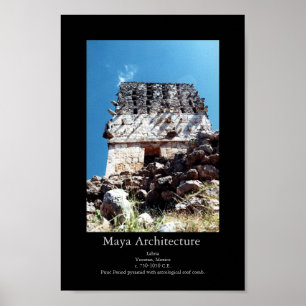 Póster Maya Architecture- Labna