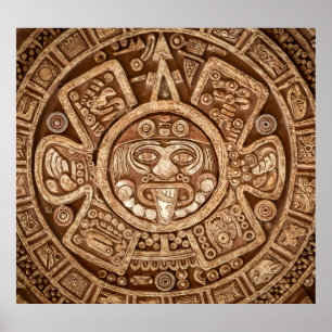 Poster Maya Tribal Pagan: Textura Ornamental