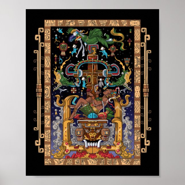 Poster Mayan Astronaut King Pakal (Frente)