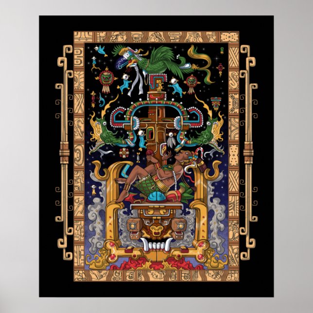 Poster Mayan Astronauta King Pakal (Frente)