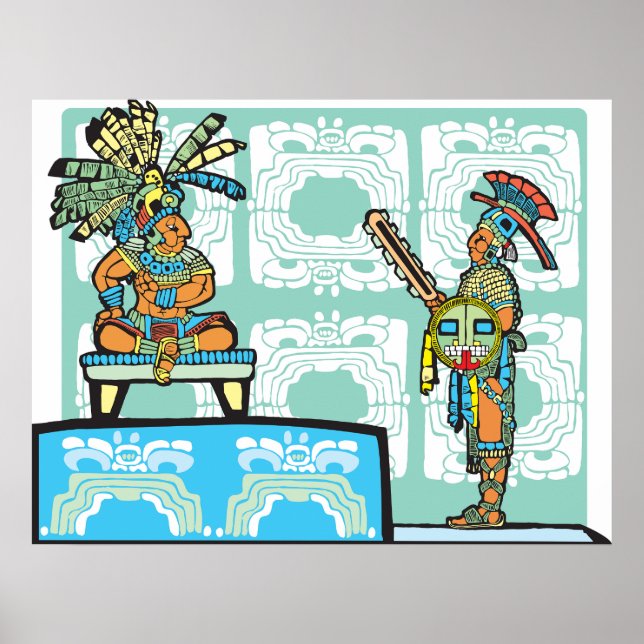 Poster Mayan Warrior e King (Frente)