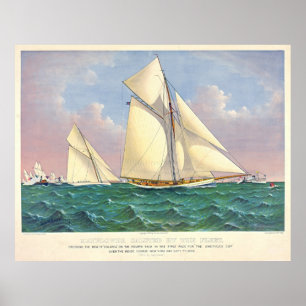 Poster Mayflower bate Galatea 1886