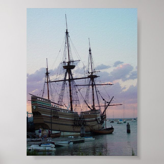 Póster Mayflower II em Sunset (Frente)