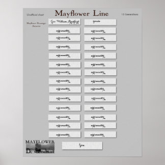 Póster Mayflower Line - Governador William Bradford