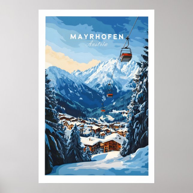 Poster Mayrhofen Ski Print 1 (Frente)