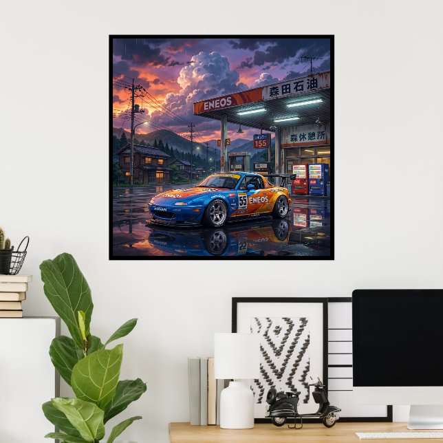 Poster Mazda MX-5 Miata Carro de Turismo (Escritório em casa)