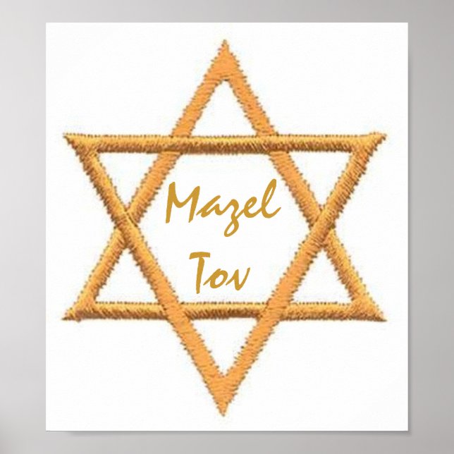 Poster Mazel Tov/Star de David (Frente)