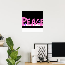 Poster MAZIPOODLES Paz Rosa