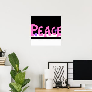 Poster MAZIPOODLES Paz Rosa