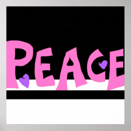 Poster MAZIPOODLES Peace Pink