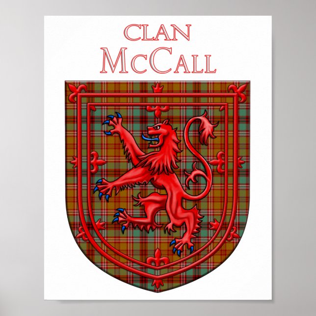 Poster McCall Tartan Scottish Plaid Lion Rampant (Frente)