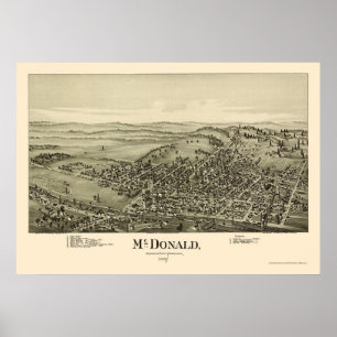 Póster McDonald, PA Panorâmica - 1897