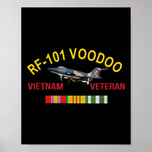 Poster Mcdonnell F- 101 Voodoo Vietnam Veteran Rf- 101 Vo